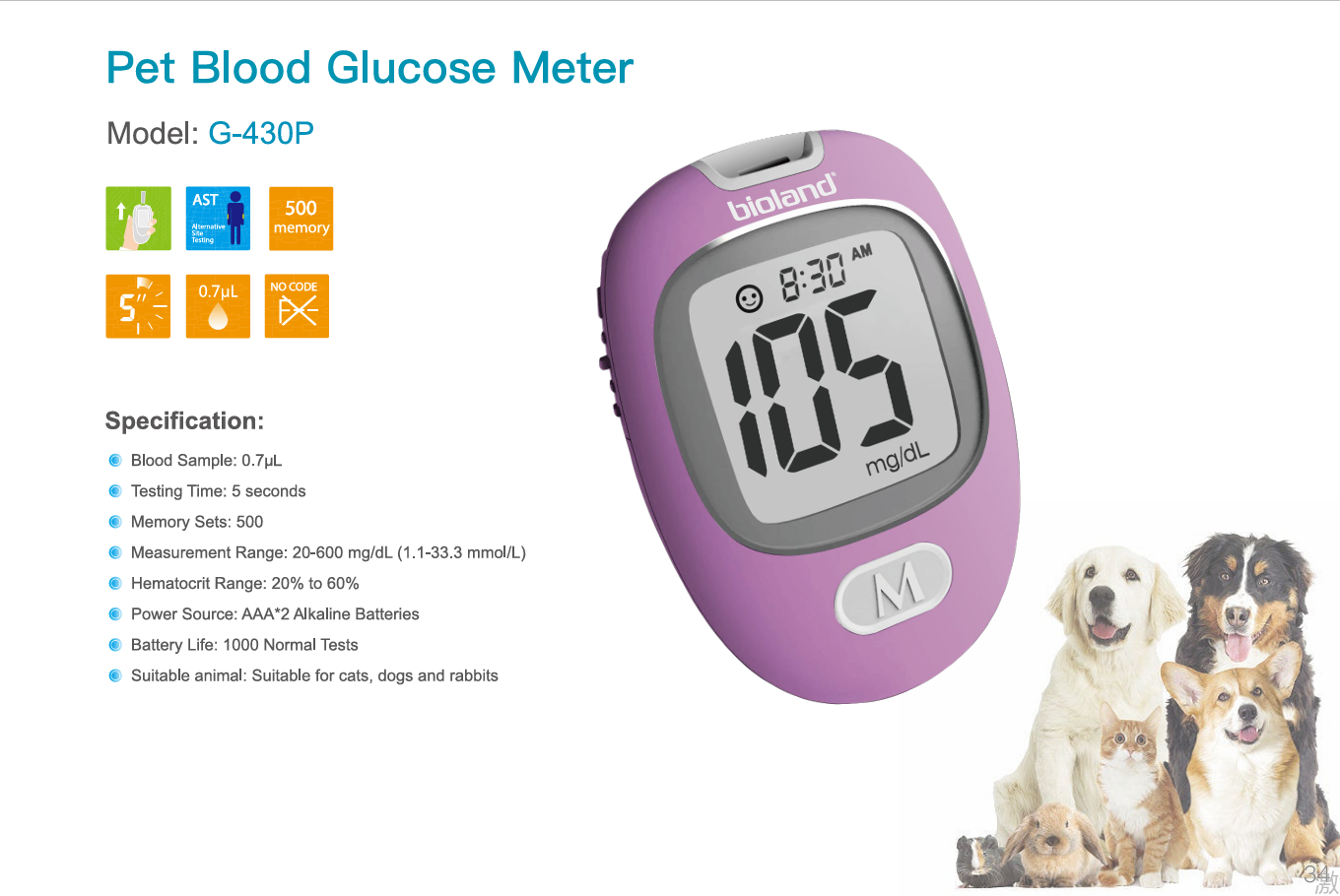 Pet Blood Glucose Monitor